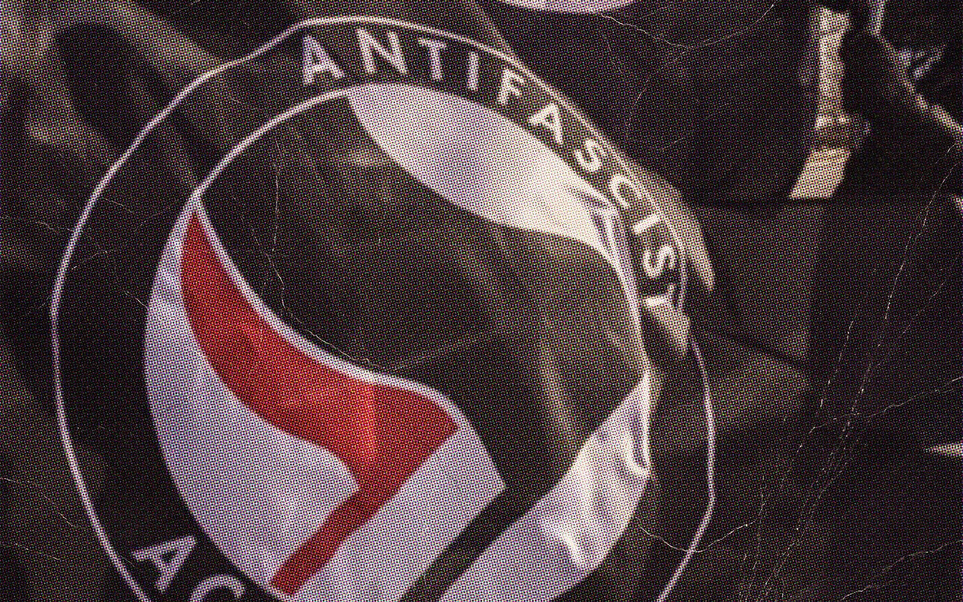 photo of an antifascist flag